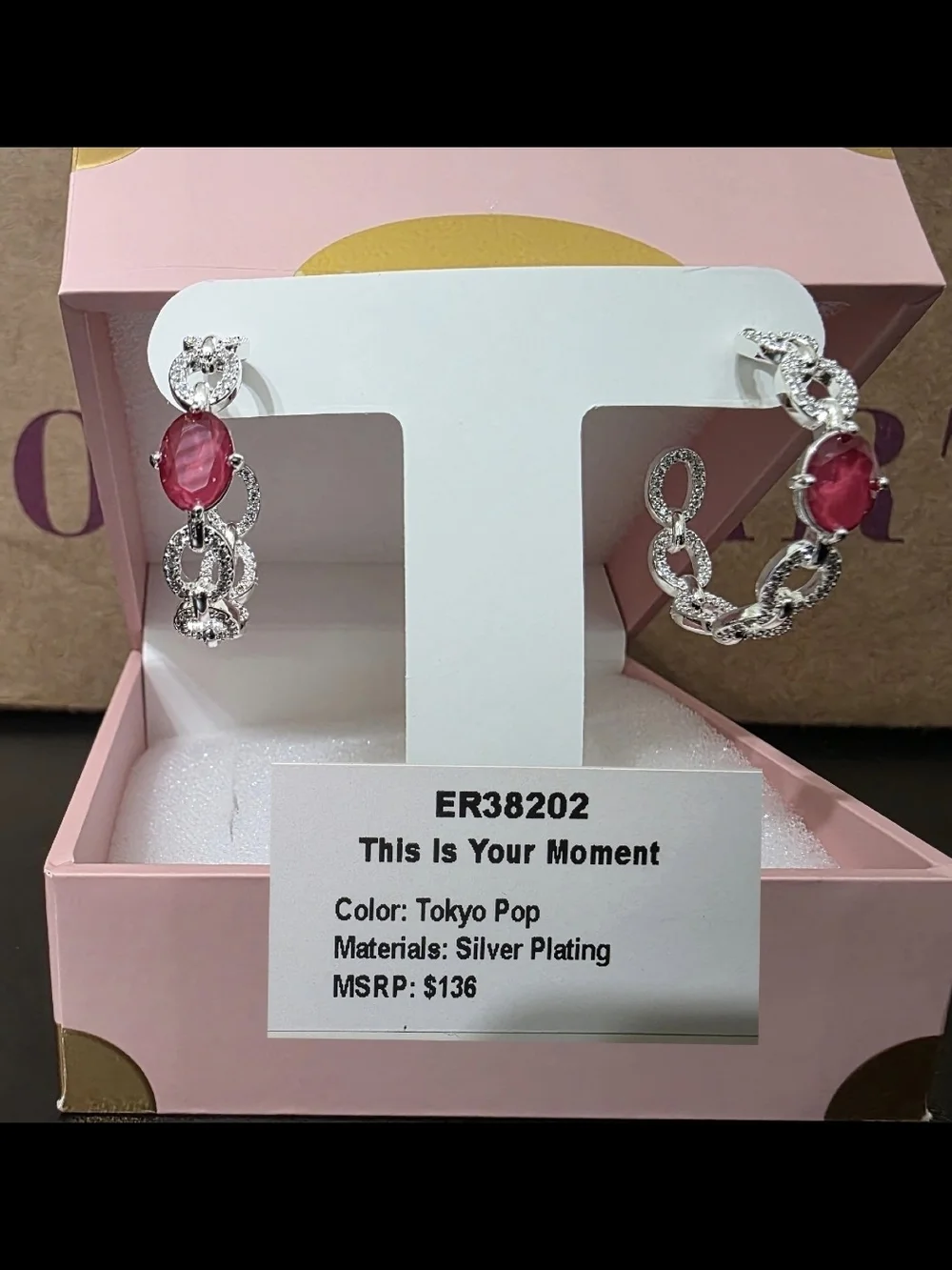 Tokyo Pop Jewel Candy Hoop Earrings - Silver Plating